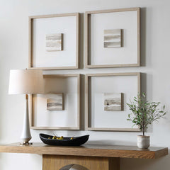 Studying Sepia Hand Painted Canvases (Set of 4) - Ornate Home