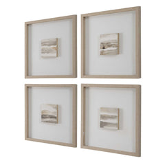 Studying Sepia Hand Painted Canvases (Set of 4) - Ornate Home