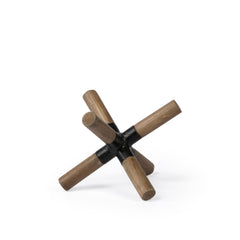 Stuhrling Brown/Black Small Wood Metal Jack - Ornate Home