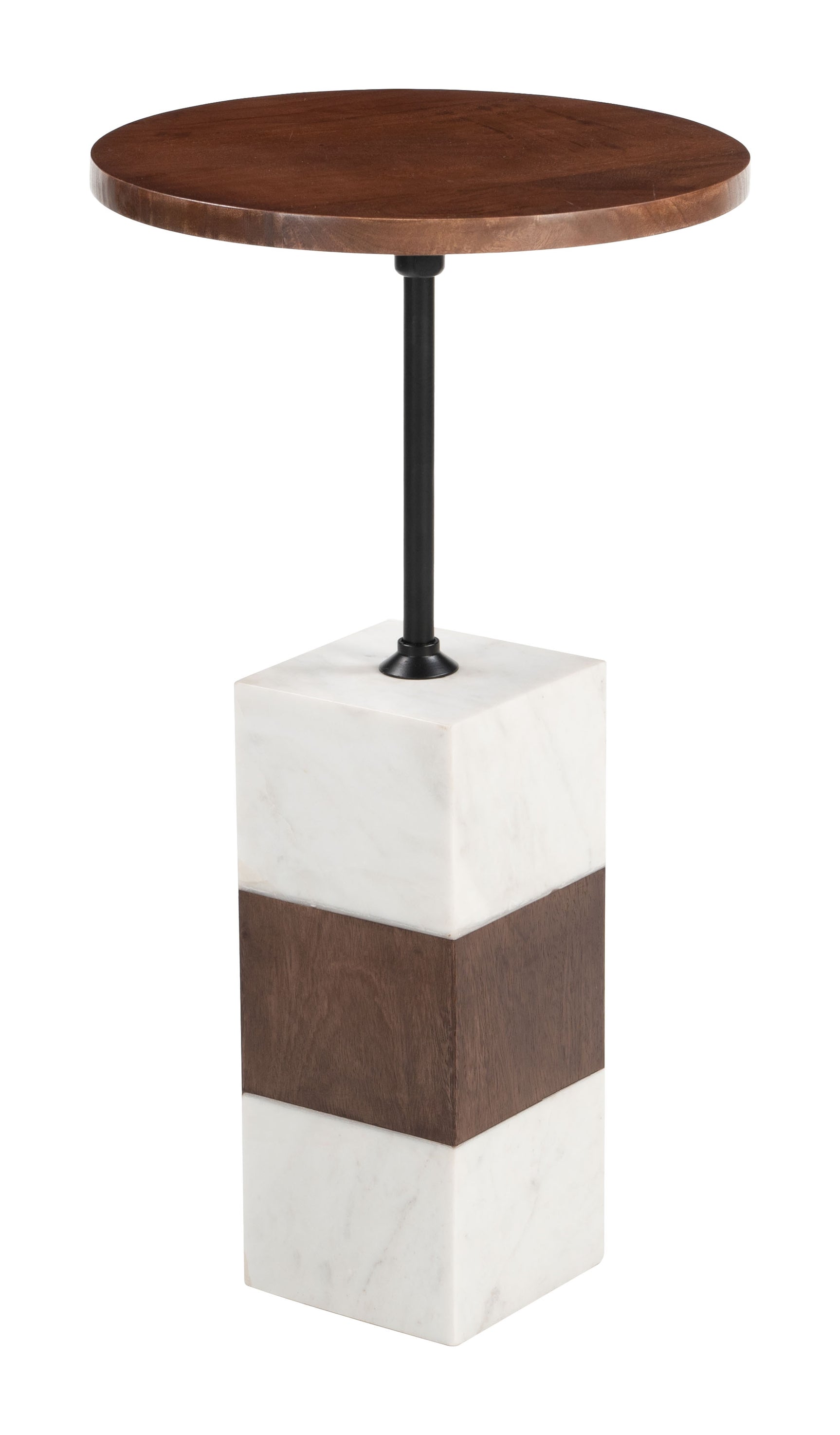 Stuk Brown & White Side Table - Ornate Home