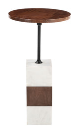 Stuk Brown & White Side Table - Ornate Home