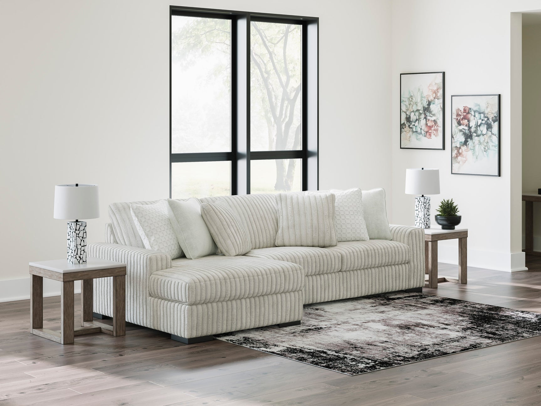Stupendous Alloy 2-Piece Left Arm Facing Sectional with Chaise (Online Special Price) - Ornate Home