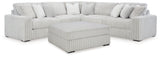 Stupendous Alloy 3-Piece Sectional and Ottoman (Online Special Price) - Ornate Home