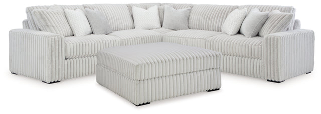 Stupendous Alloy 3-Piece Sectional and Ottoman (Online Special Price) - Ornate Home