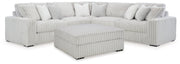 Stupendous Alloy 3-Piece Sectional and Ottoman - Ornate Home