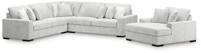 Stupendous Alloy 3-Piece Sectional and Oversized Chaise (Online Special Price) - Ornate Home