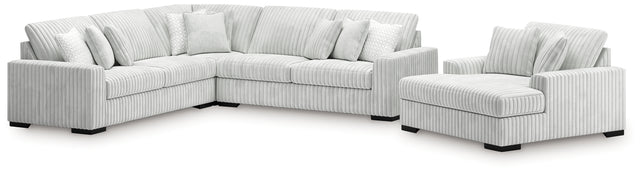 Stupendous Alloy 3-Piece Sectional and Oversized Chaise (Online Special Price) - Ornate Home