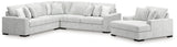 Stupendous Alloy 3-Piece Sectional and Oversized Chaise - Ornate Home