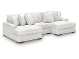 Stupendous Alloy 3-Piece Sectional with Double Chaise - Ornate Home
