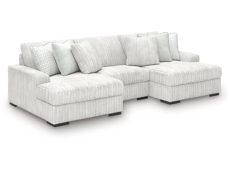 Stupendous Alloy 3-Piece Sectional with Double Chaise - Ornate Home