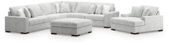 Stupendous Alloy 4-Piece Sectional, Oversized Chaise and Ottoman - Ornate Home