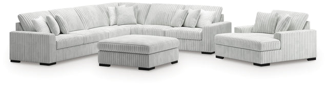 Stupendous Alloy 4-Piece Sectional, Oversized Chaise and Ottoman - Ornate Home