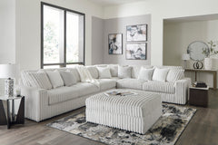 Stupendous Alloy 4-Piece Sectional and Oversized Accent Ottoman - Ornate Home