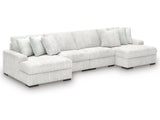 Stupendous Alloy 4-Piece Sectional with Double Chaise (Online Special Price) - Ornate Home