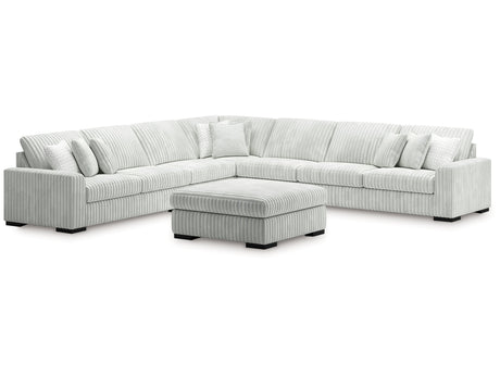 Stupendous Alloy 5-Piece Sectional and Ottoman - Ornate Home