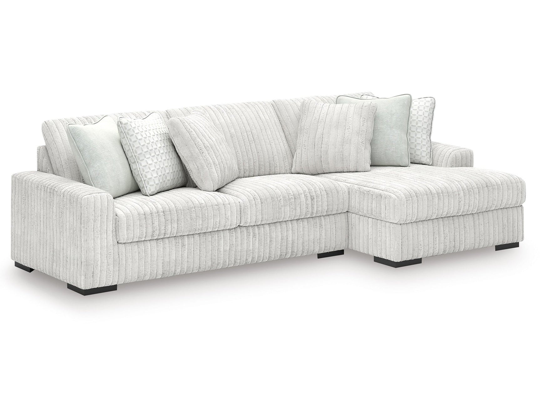 Stupendous Alloy Corduroy 2-Piece RAF Chaise Sectional (Online Special Price) - Ornate Home