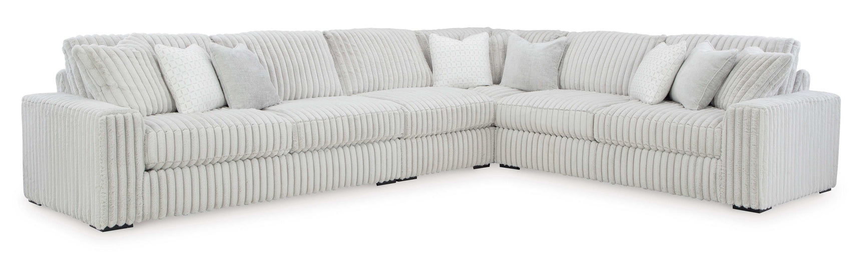 Stupendous Alloy Corduroy Symmetrical Sectional Living Room Set / 4pc (Online Special Price) - Ornate Home
