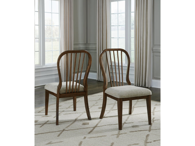 Sturlayne Brown Dining Chair (Curved frame) ( Set of 2) - Ornate Home