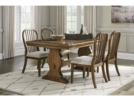 Sturlayne Brown Dining Table and 4 Chairs - Ornate Home