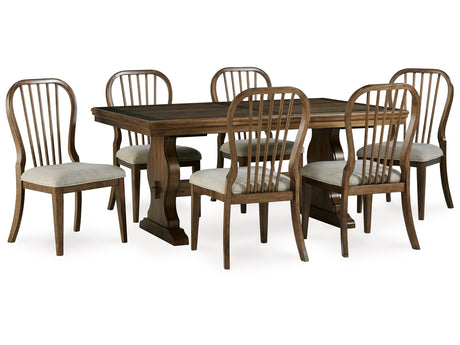 Sturlayne Brown Dining Table w/6 Chairs - Ornate Home