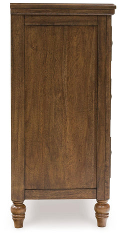 Sturlayne Brown King Upholstered Panel Bed, Dresser and 2 Nightstands - Ornate Home