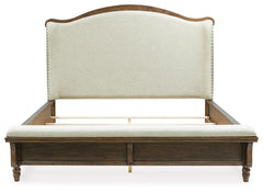 Sturlayne Brown King Upholstered Panel Bed, Dresser and 2 Nightstands - Ornate Home