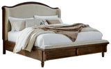 Sturlayne Brown Queen Upholstered Panel Bed & Dresser & Mirror (Online Special Price) - Ornate Home