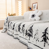 Stylish Chenille Pine Tree Couch Cover Blanket on Sectional Sofa, Universal Cat Proof Furniture Covers - Ornate Home