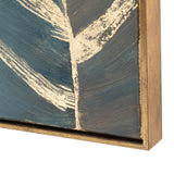 Stylized Palms Blue/Gold Canvas