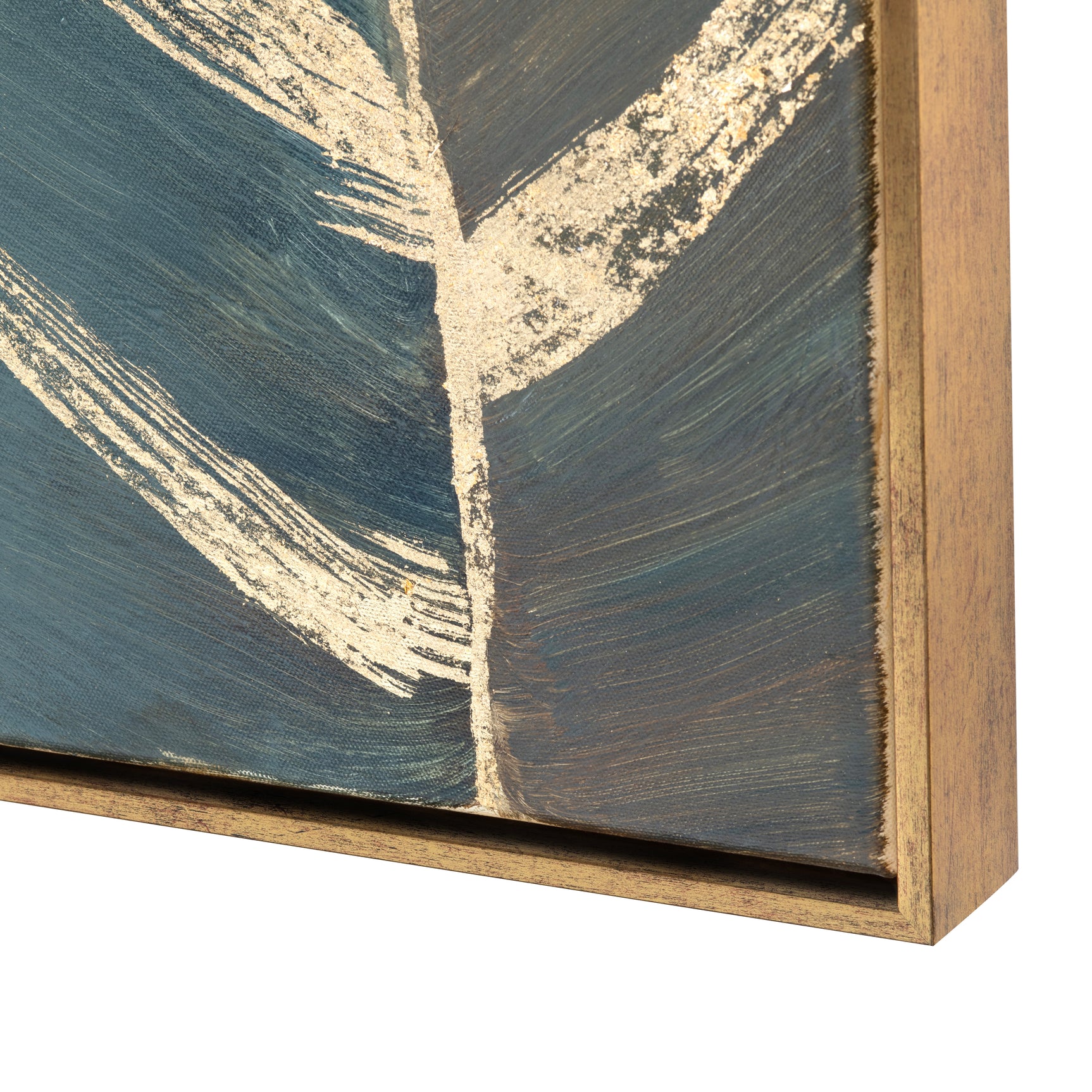 Stylized Palms Blue/Gold Canvas