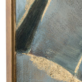 Stylized Palms Blue/Gold Canvas