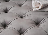 Suave Grey Storage Ottoman - Ornate Home