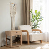 Subliem Cotton White Accent Chair - Ornate Home