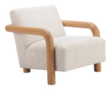 Subliem Cotton White Accent Chair - Ornate Home