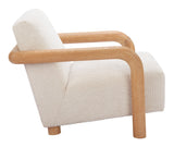 Subliem Cotton White Accent Chair - Ornate Home