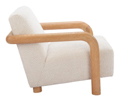 Subliem Cotton White Accent Chair - Ornate Home