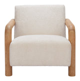 Subliem Cotton White Accent Chair - Ornate Home