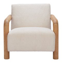 Subliem Cotton White Accent Chair - Ornate Home