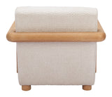 Subliem Cotton White Accent Chair - Ornate Home