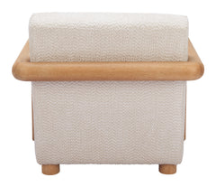 Subliem Cotton White Accent Chair - Ornate Home
