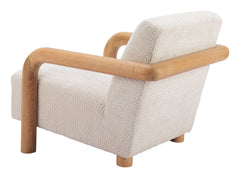 Subliem Cotton White Accent Chair - Ornate Home