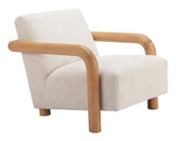 Subliem Cotton White Accent Chair - Ornate Home