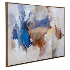Subtle Nuances Multicolor Framed Abstract Art - Ornate Home