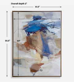 Subtle Nuances Multicolor Framed Abstract Art - Ornate Home