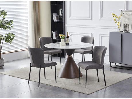 Suffolk Sintered Stone/Gray 4-Piece Dining Table Set - Ornate Home