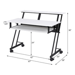 Suitor White & Black Computer Desk - Ornate Home