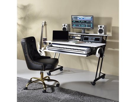 Suitor White & Black Computer Desk - Ornate Home