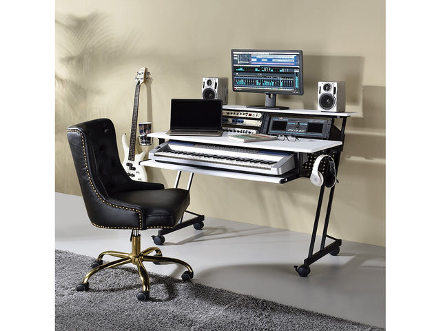 Suitor White & Black Computer Desk - Ornate Home