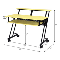 Suitor Yellow & Black Computer Desk - Ornate Home