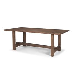 Suke Medium Brown Rectangular Trestle Dining Table - Ornate Home